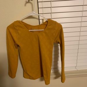 Mustard 3/4 sleeve shirt
